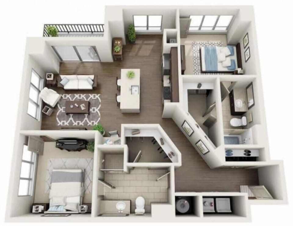 Apartment, 2 Bedrooms | Floor plan