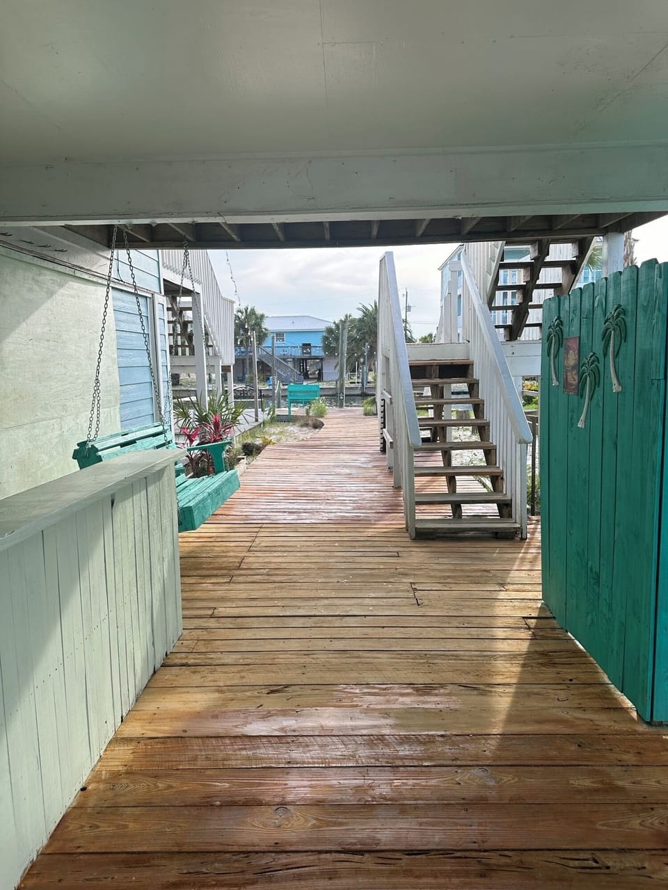 View of deck from driveway