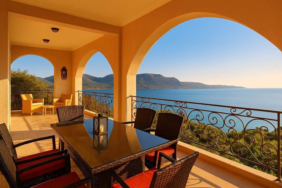 Enjoy morning coffee or evening wine with sweeping vistas.

