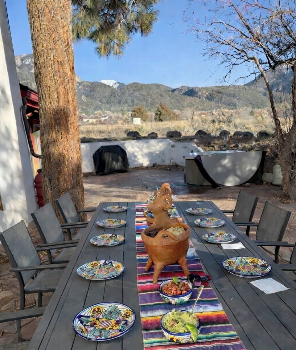 Great outdoor dining table seats 8
