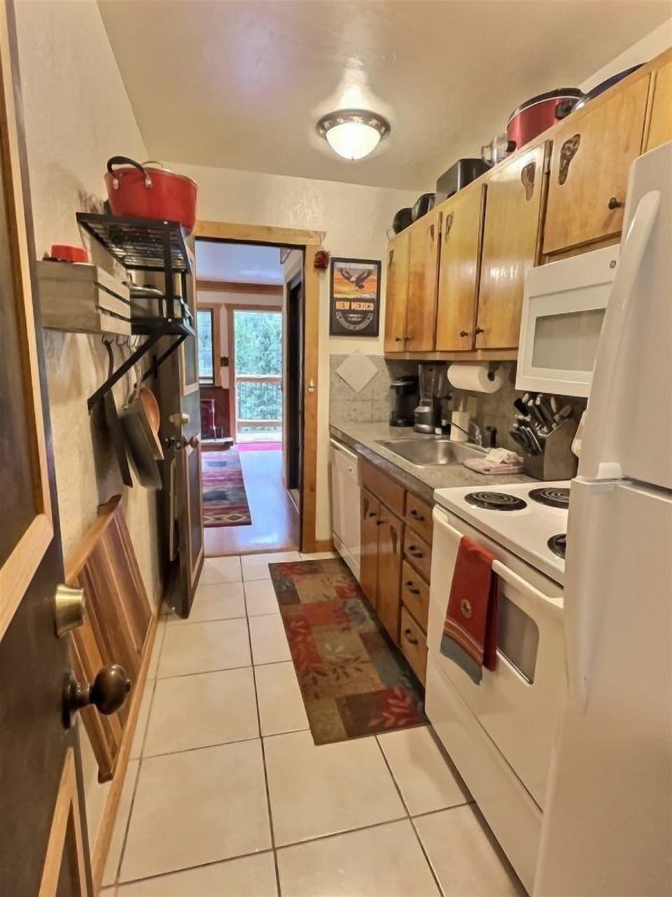 Galley Kitchen with View to Front Deck