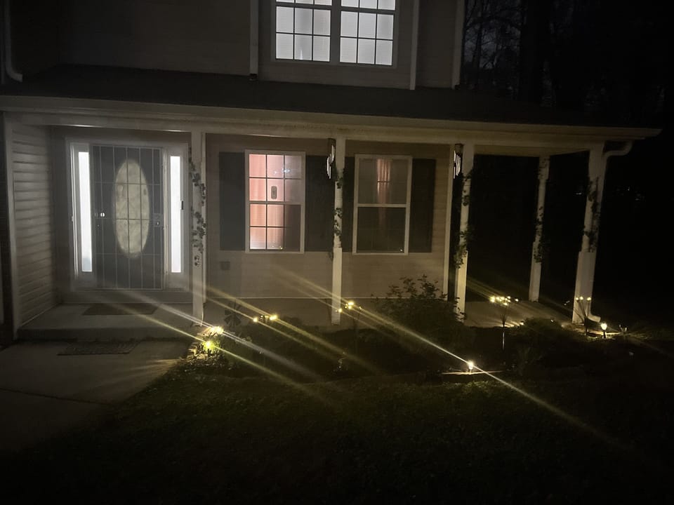 Fun house at night
