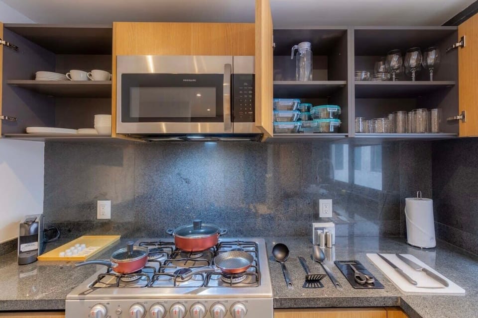 Savor the comfort in our well-equipped kitchen.
