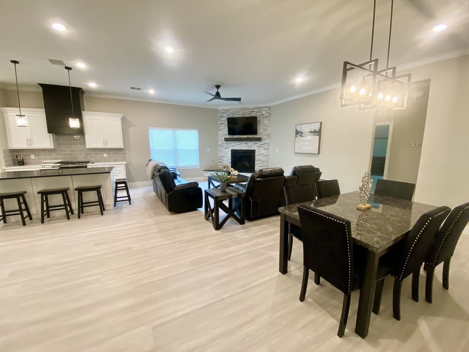 Spacious open concept with high ceilings