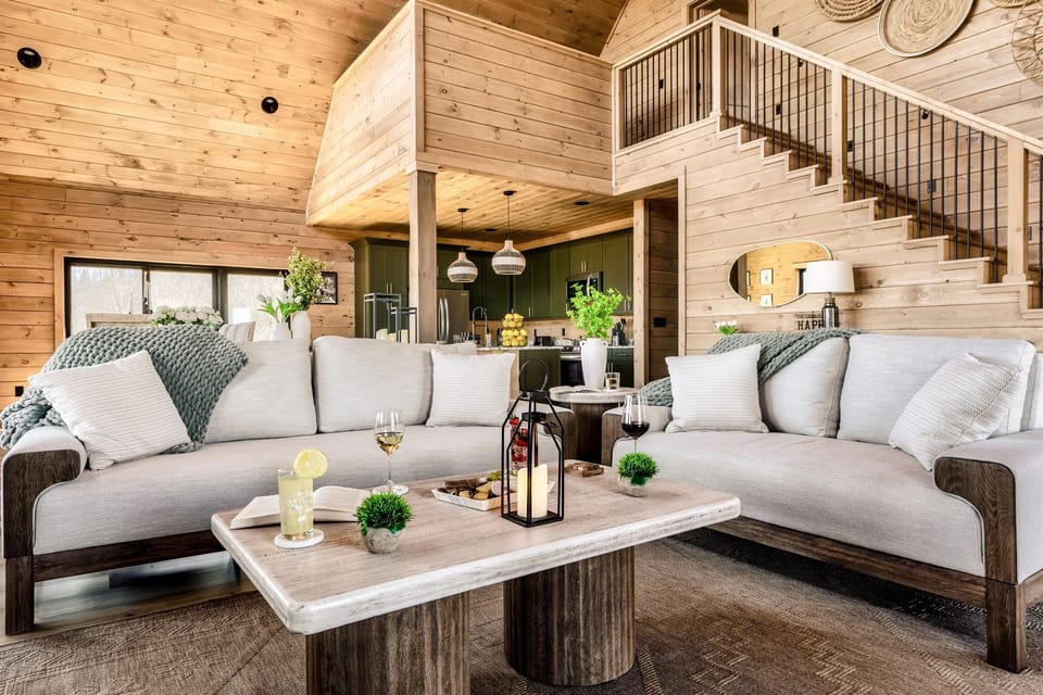 Unwind in style with stunning wood accents and inviting natural light!