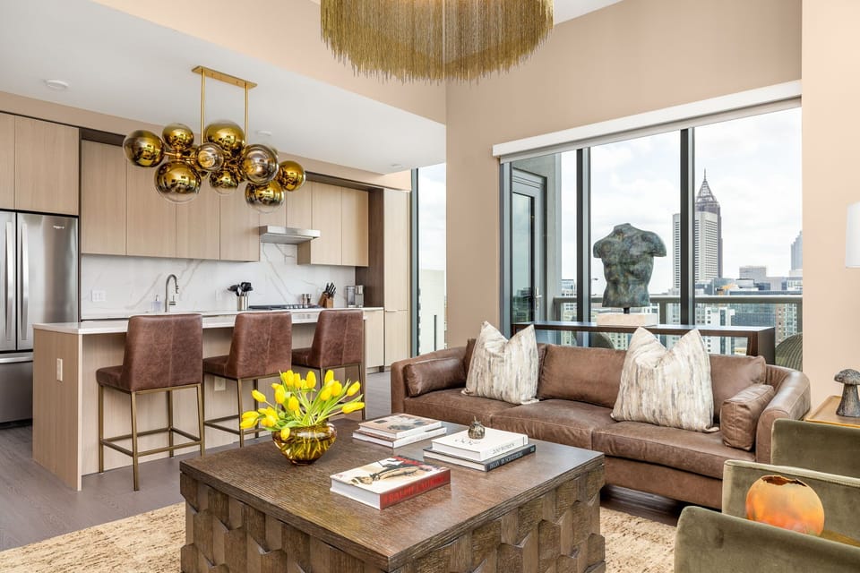 Living room featuring a 65" 4K UHD TV