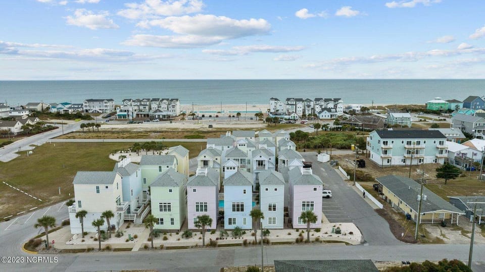 Aerial photo of the community - walking distance to the beach