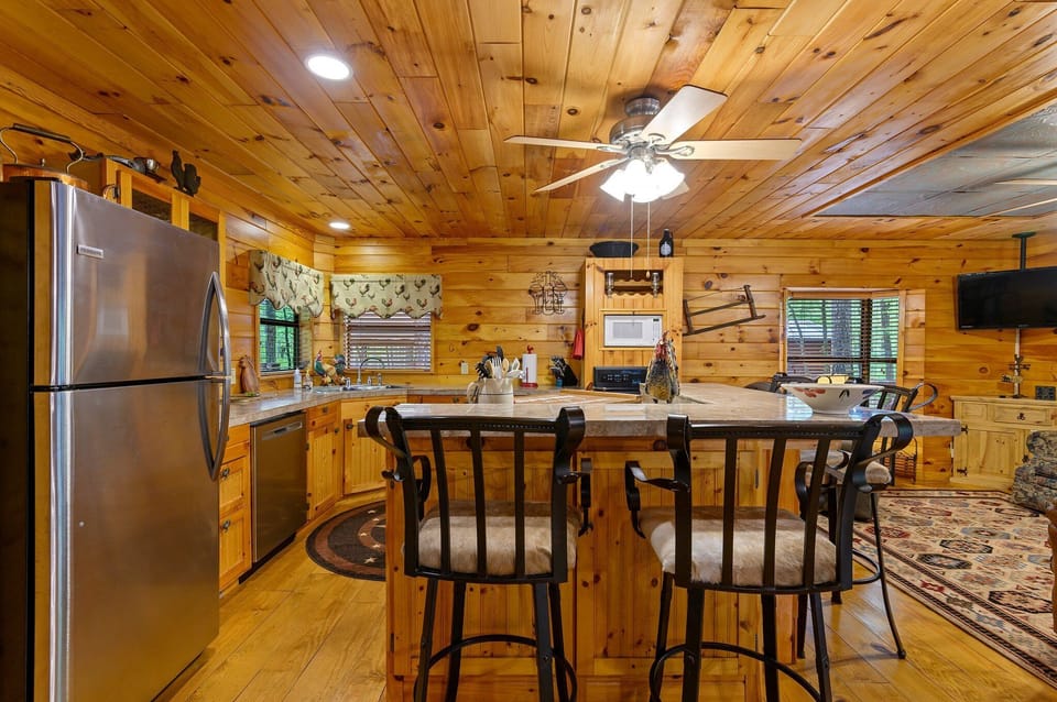 Modern appliances and a fully stocked kitchen