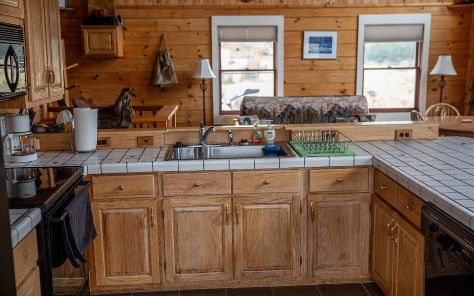 Prepare meals with a great view of the nature outside.
