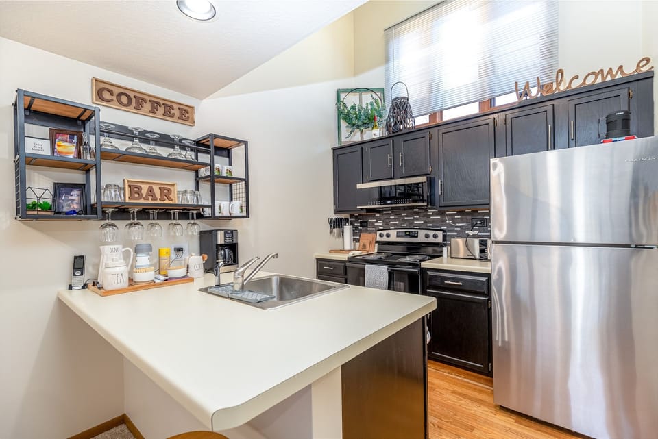 Fully stocked kitchen