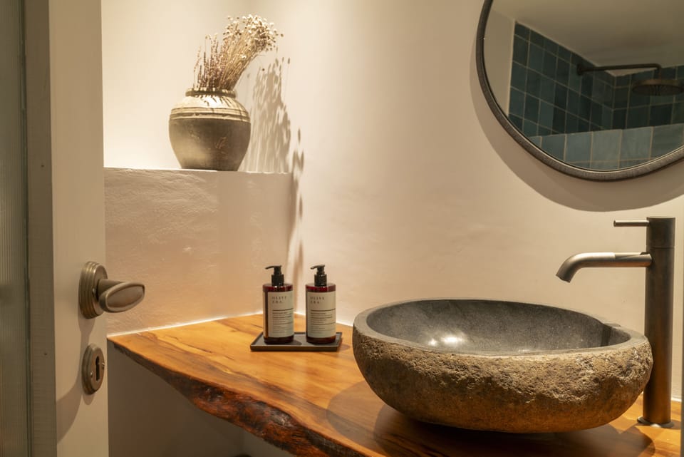 Superior Studio, Mountain View | Bathroom | Shower, rainfall showerhead, free toiletries, hair dryer