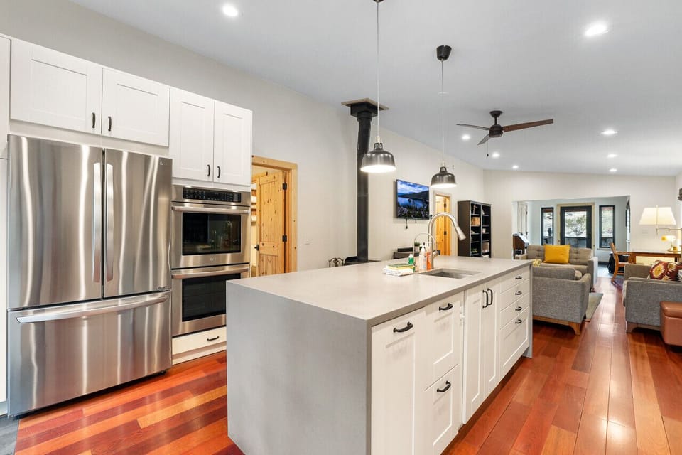 Luxury kitchen with large island for meal prep