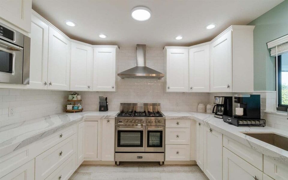 Where culinary dreams take flight: A fully-equipped kitchen, the heart of the home, ready to turn ingredients into memories.