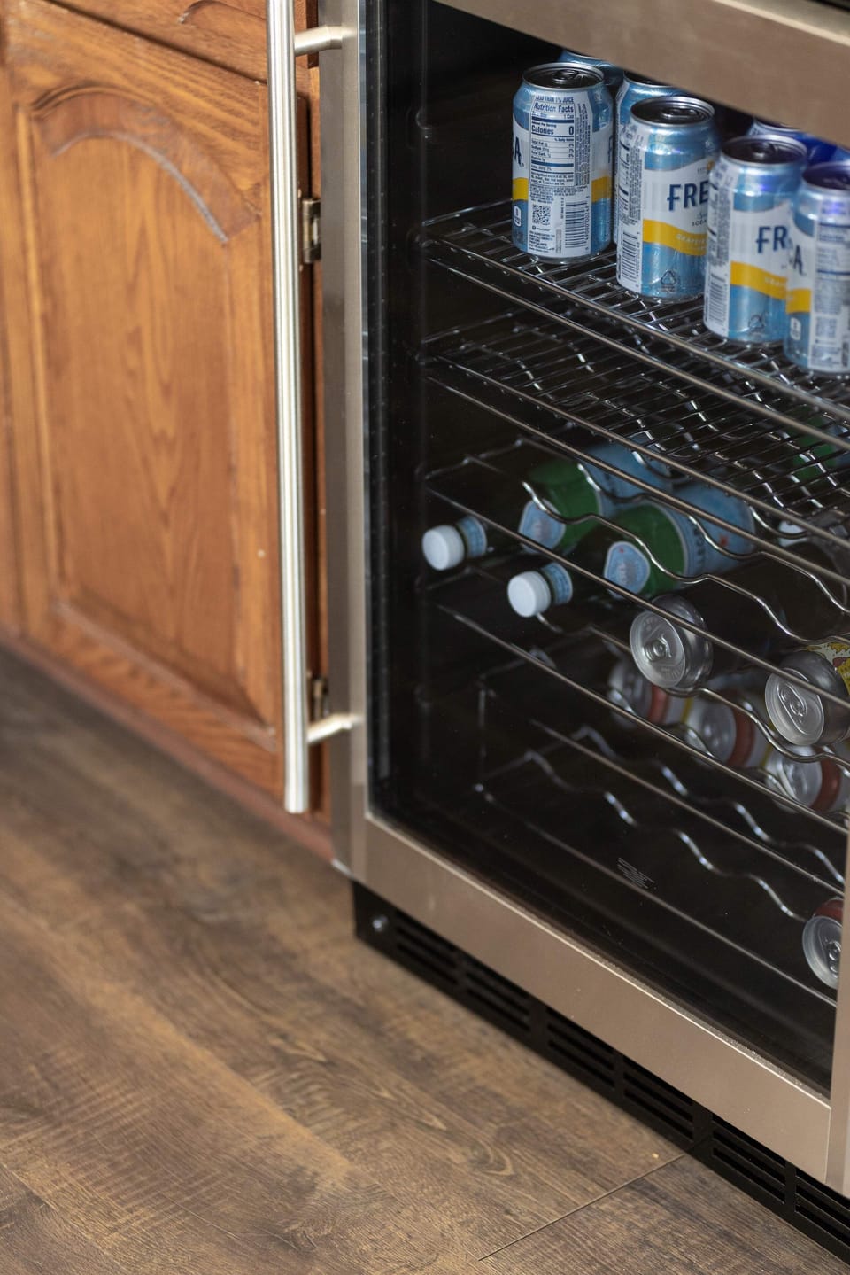 Drink fridge in the island