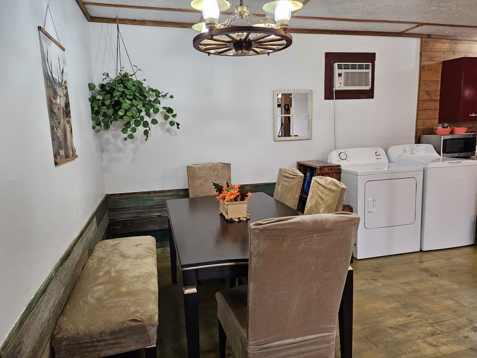 Dinning table, washer and dryer