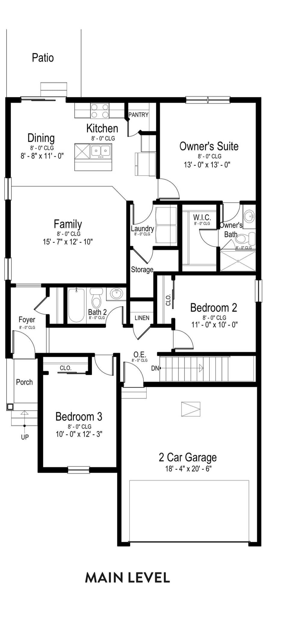 Main level floor plan