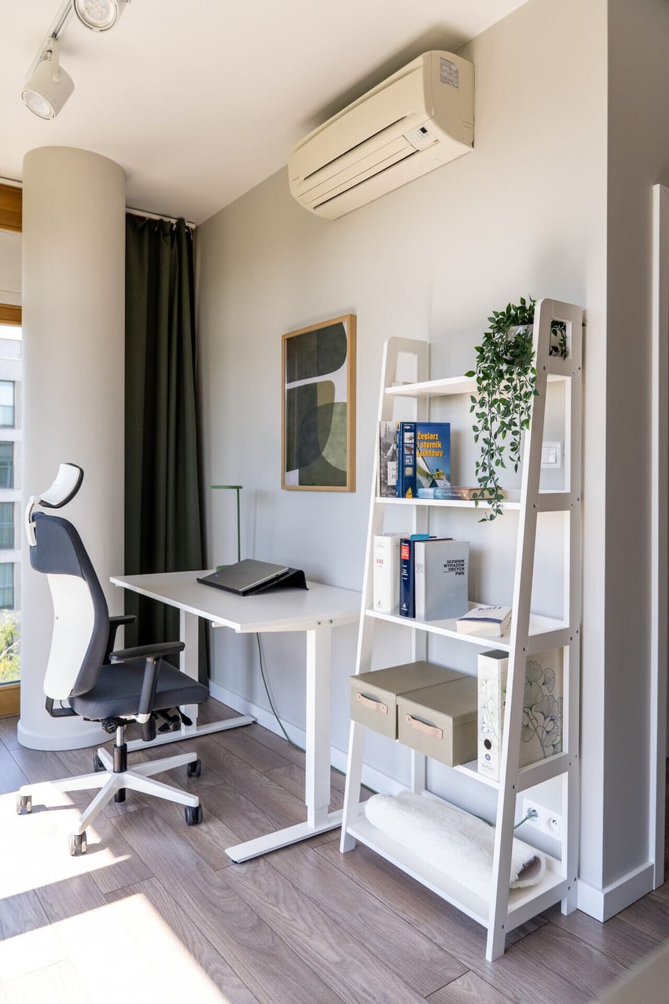 Modern Working Space with Adjustable Desk | Book Now with RENTUJEMY