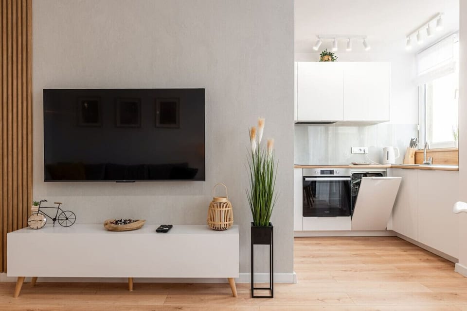 Comfortable Living Room with Sofa Bed and Smart TV | Book Now with RENTUJEMY