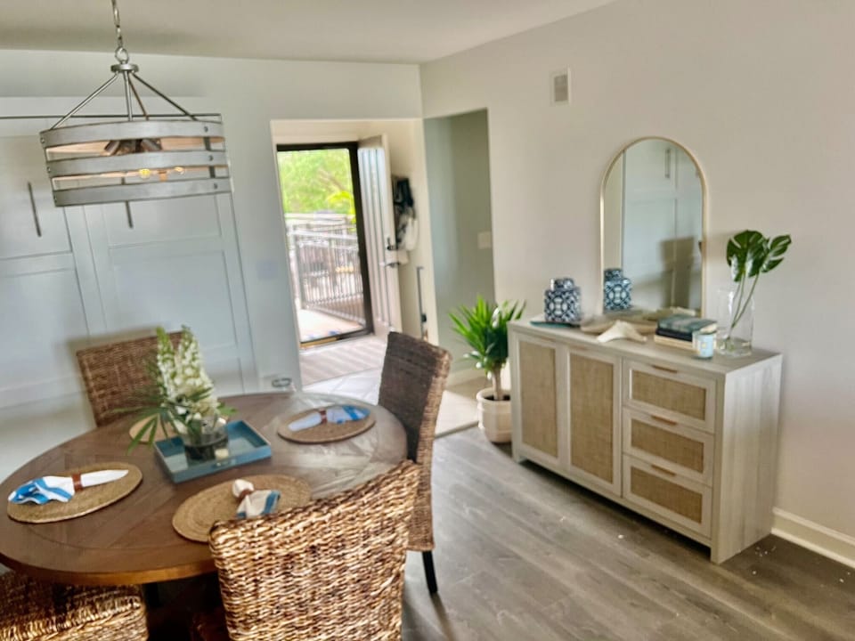 Bright dining area