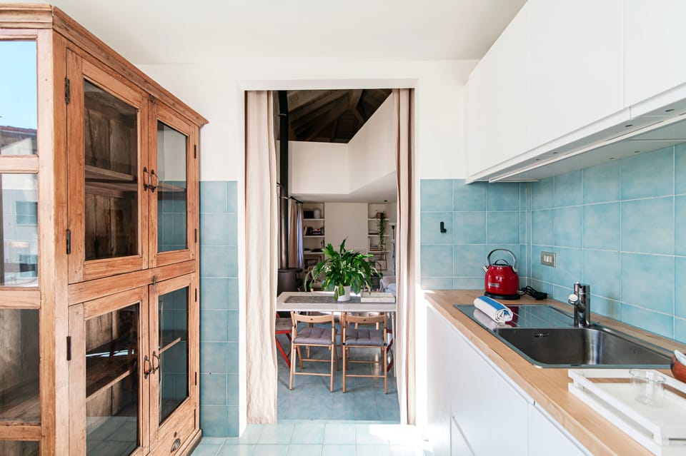 Apartment | Private kitchen | Full-size fridge, stovetop, dishwasher, espresso maker