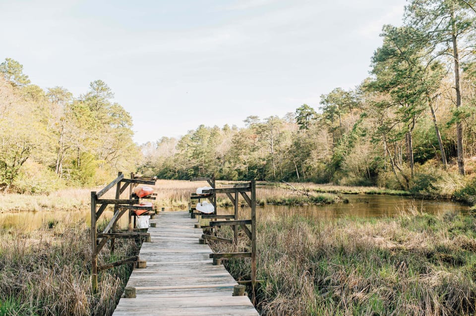 Just a short stroll down our wooded trail leads to the community dock where we have a double kayak for your use.