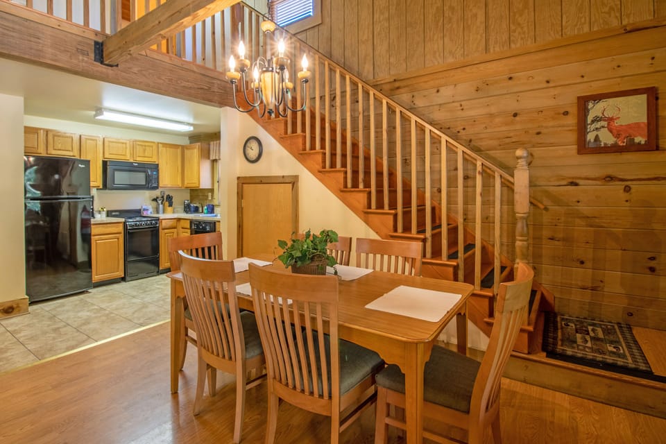 Cabin include a full dining table with seating up to six