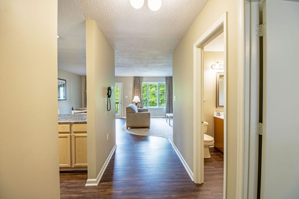 Entrance to one-bedroom unit