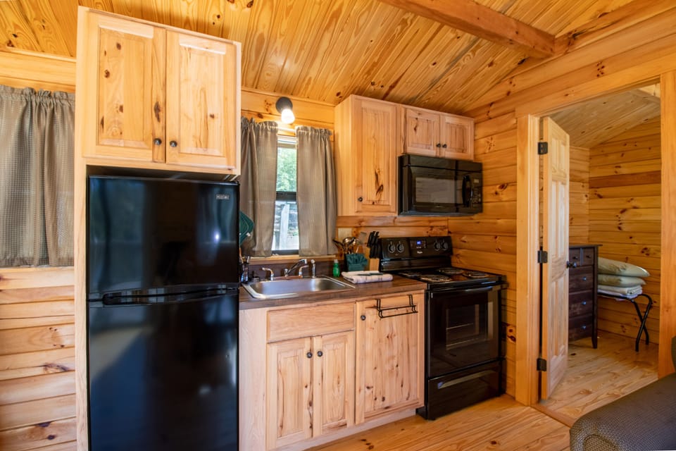 With a full kitchen