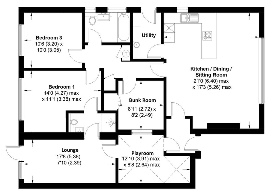 House | 3 bedrooms, iron/ironing board, Internet
