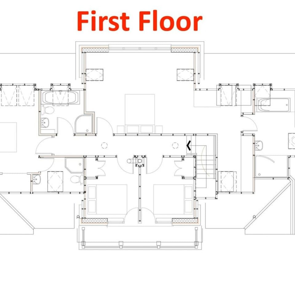 House | 6 bedrooms, iron/ironing board, Internet