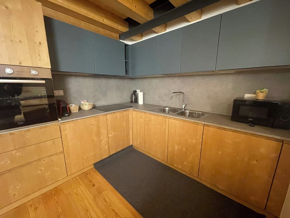 Luxury Chalet, Mountain View | Private kitchen | Full-size fridge, microwave, oven, stovetop