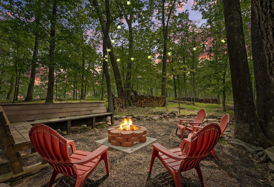 1 out of 2 outdoor fire pits with seating
