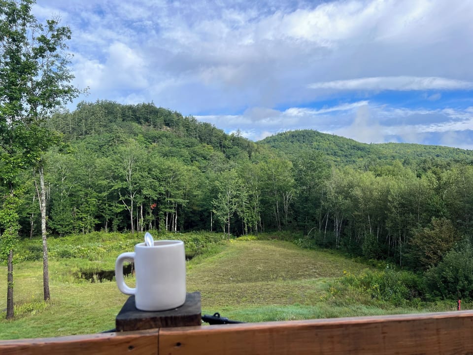 Enjoy your coffee on the deck.