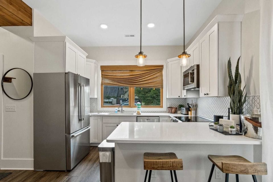 Spacious Kitchen with Bar Seating