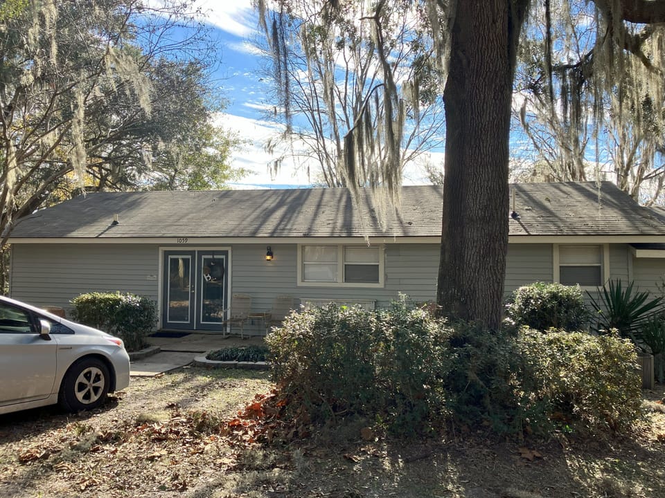 Front view of the home during winter