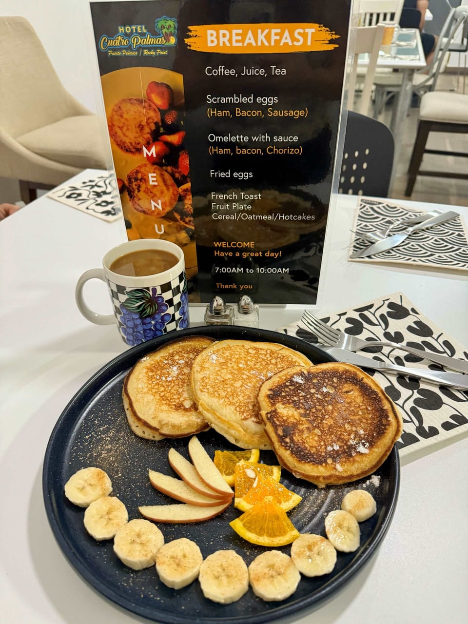 Free continental breakfast on weekends