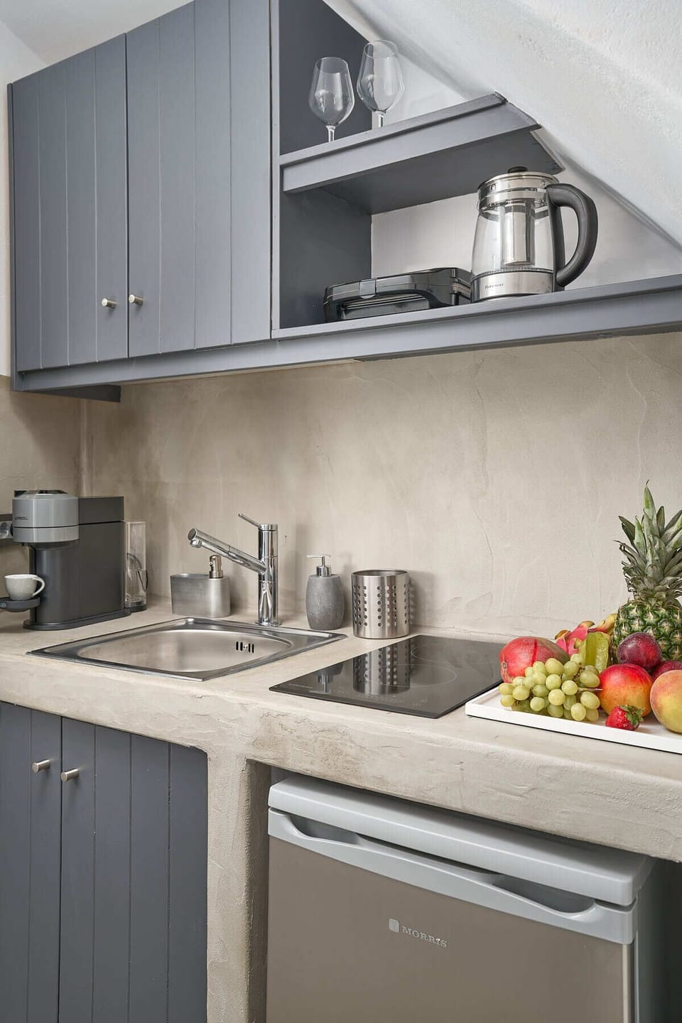 Superior Windmill Plunge Pool Sea View | Private kitchen | Full-size fridge, stovetop, espresso maker, electric kettle