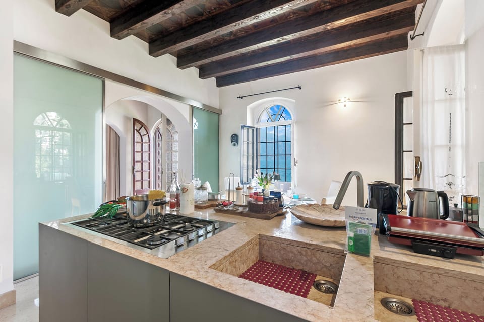 Family Villa, Multiple Bedrooms, Lakeside (Villa Schlosser Lake Front & Private) | Private kitchen | Fridge, microwave, oven, stovetop