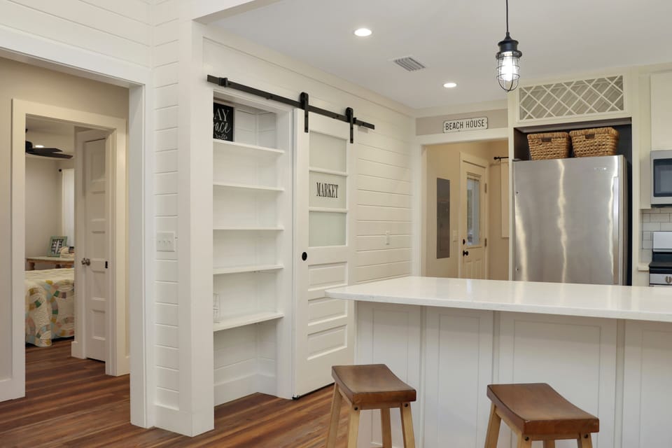 Kitchen Pantry with Barn Door