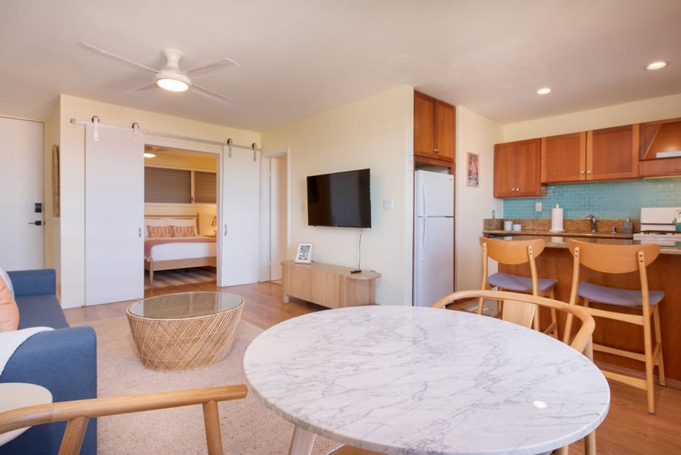 Fresh look of our updated professionally beach-boho styled condo