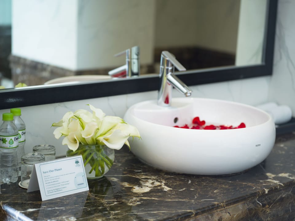 Suite | Bathroom | Free toiletries, hair dryer, slippers, towels