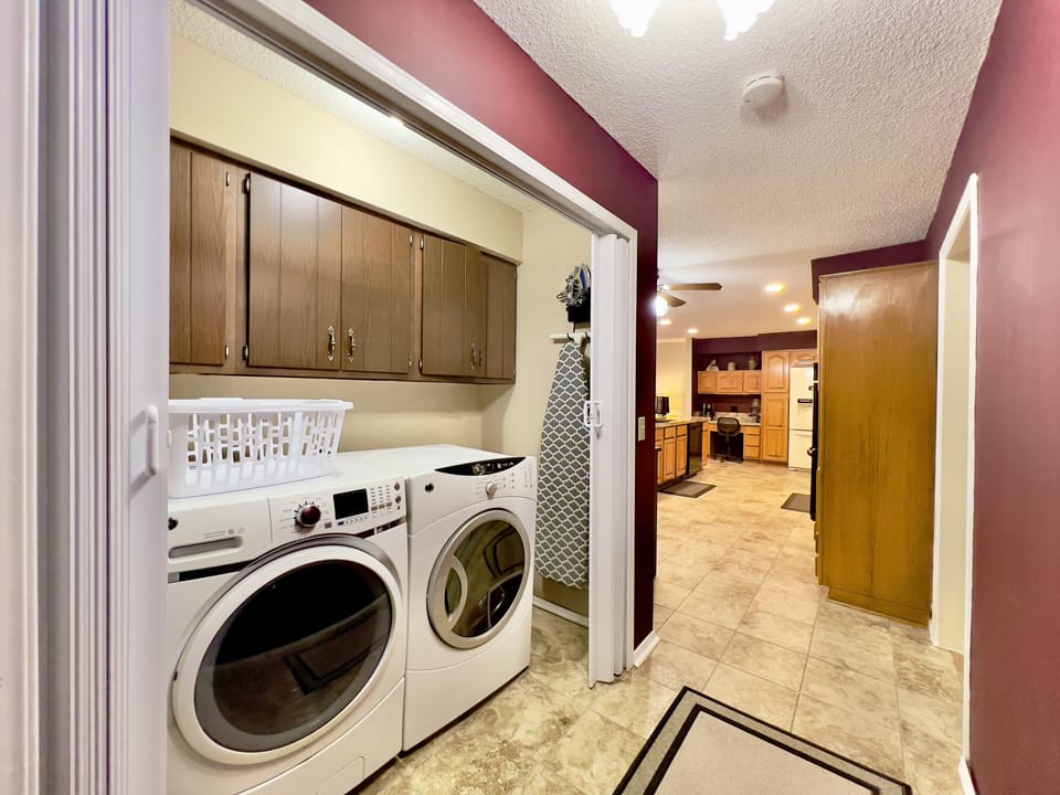 Laundry - washer/dryer  and Ironing board