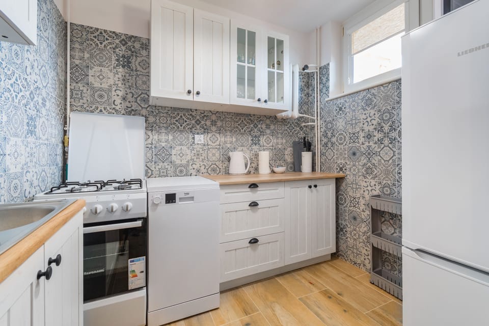 Classic Apartment | Private kitchen | Fridge, oven, stovetop, dishwasher