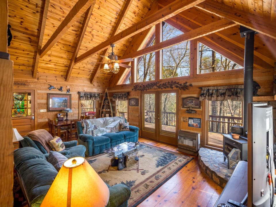 Living Room with Wall of Windows