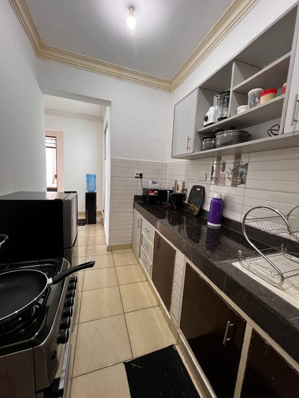 Apartment | Private kitchen | Fridge, microwave, oven, stovetop