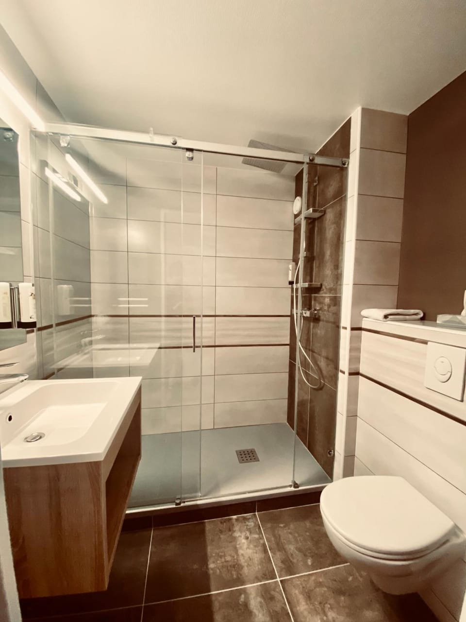 Free toiletries, hair dryer, towels