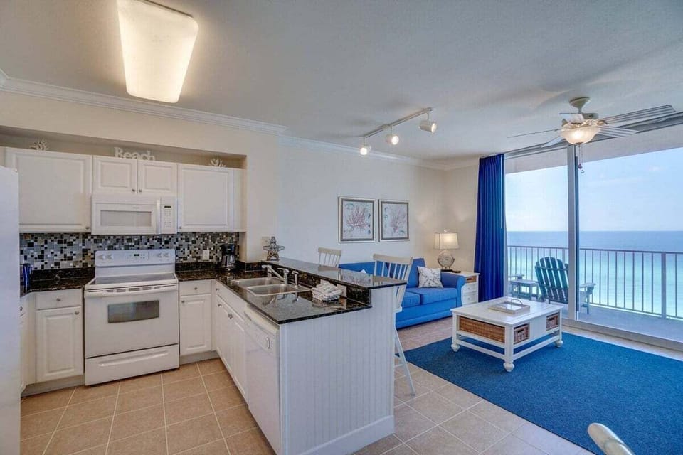 Kitchen and living room area