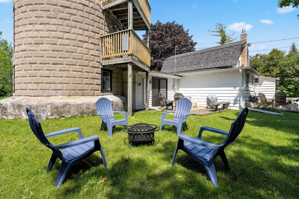 Fire pit with Chairs for cozy nights by the fire