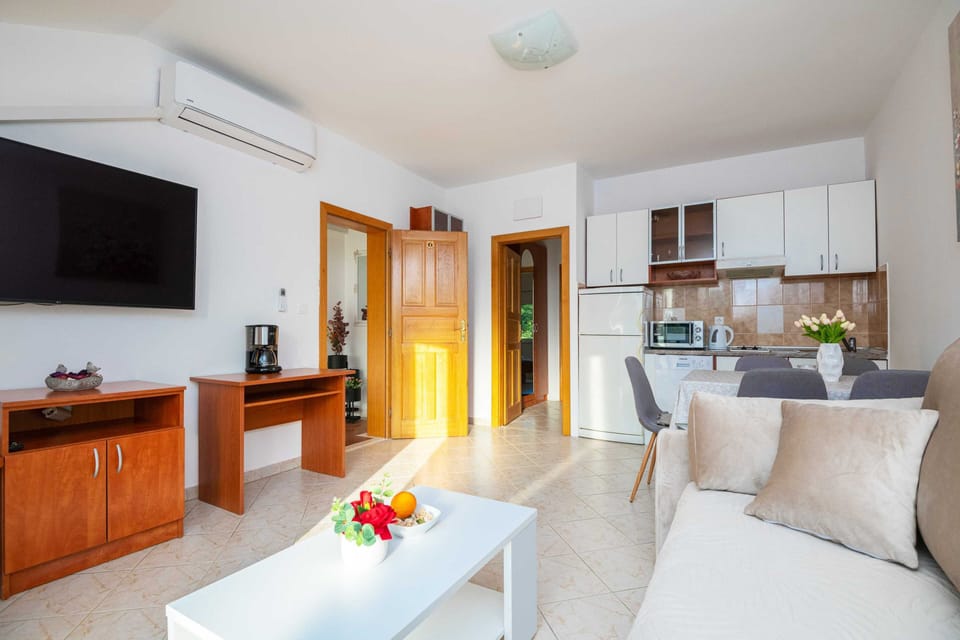 Apartment (Apartments Azzurro- 1Bed Apt,Terrace ) | Living room | Flat-screen TV