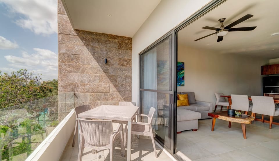 Enjoy some sun or outdoor dining on your private balcony.